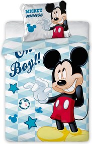 Detské bavlnené obliečky Nook Mickey Mouse 100x135 cm + 40x60 cm modré