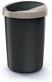Odpadkový koš COMPACTO 40 L černý/hnědý