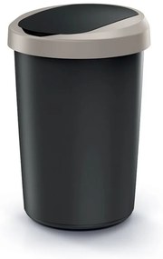 Odpadkový kôš COMPACTO 40 L čierny/hnedý