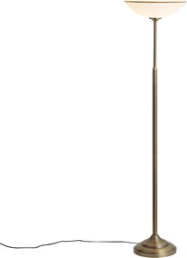 Klasická stojaca lampa bronzová s opálovým sklom - Katarina