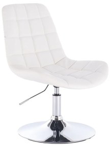 LuxuryForm DESIGN Stolička PARIS na striebornom tanieri - biela