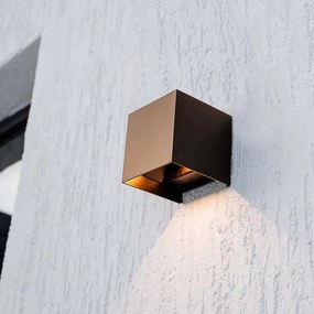 LED Solárne nástenné svietidlo so senzorom LED/9W/3,7V IP65 4000K 2600 mAh hnedá