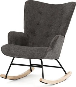 Autronic, AK-373 GREY2, Moderné hojdacie kreslo v elegantnom sivom prevedení