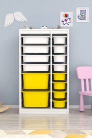 Organizér na hračky Dremonka 6 (biela + žltá). Akcia -22%. Vlastná spoľahlivá doprava až k Vám domov. 1124286