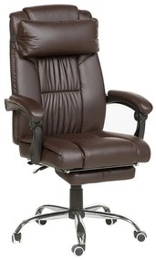 Kancelárska stolička z tmavohnedej eko kože LUXURY Beliani