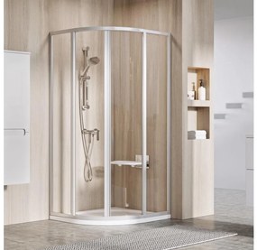 Ravak 3114OU02Z1 - Štvordielny štvrťkruhový sprchovací kút SUPERNOVA 80x80 cm satinovaný