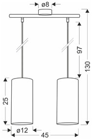 Závesné svietidlo v prírodnej farbe ø 12 cm Aragona – Candellux Lighting