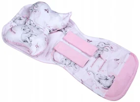 Vulpi Podložka do kočíka 5v1 ZUZU Velvet Farba: ružová-slon