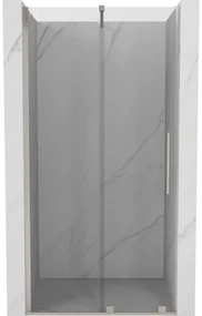 Mexen Velar, posuvné sprchové dvere do otvoru 110 cm, 8mm číre sklo, brúsená oceľ, 871-110-000-01-97