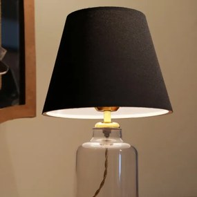 Stolná lampa AYD 1xE27/40W/230V čierna/číra
