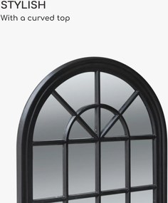 Casa Chic Savile, francúzske zrkadlo vo vzhľade okna, drevený rám, 120 x 80 cm