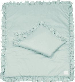 Sada do postieľok s volánom zelená 80x100cm