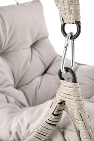 Závěsné houpací křeslo Rasmus světle šedé