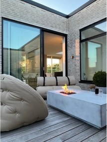 Biele rozkladacie kreslo vhodné do exteriéru Karup Design Design OUT™ Nido White