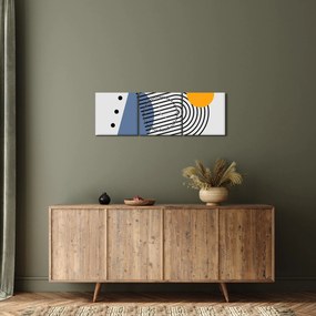 Obraz - Minimalistická abstrakcia N⁰2 (s hodinami) (90x30 cm)