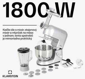 Klarstein Lucia, kuchynský robot, mixér, mlynček na mäso, 1800 W
