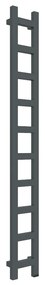 Terma24 Easy ONE 1600x200 kombinovaný radiátor Anodic Black S8
