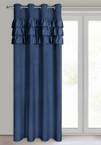 ZATEMŇOVACÍ ZÁVES NA KRÚŽKOCH SAMI 140X250 CM TMAVOMODRÁ