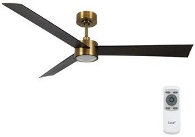 Lucci air Lucci air 21610549- LED Stmievateľný ventilátor CLIMATE 12W/230V wenge/zlatá + DO FAN00274