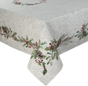 VIANOČNÝ GOBELÍNOVÝ OBRUS PINE 140X180 CM VZOROVANÁ