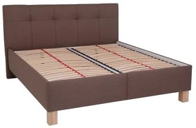 Čalúnená posteľ s úložným priestorom bez matraca MARIA 160x200 cm hnedá