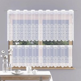 Žakarová záclona 619/D134 biely/50. Tovar na mieru