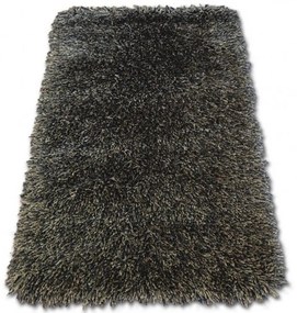Luxusný kusový koberec Shaggy Love hnedo čierny 160x230cm