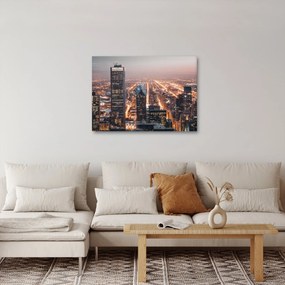 Obraz svietiacej metropoly (70x50 cm)