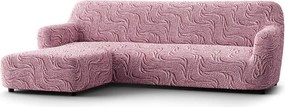 Bielastické poťahy BRILLANTE bordó sedačka s otomanom vľavo (š. 170 - 300 cm)