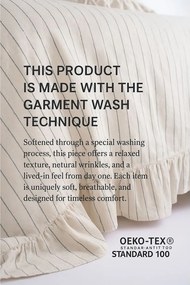 Béžové obliečky na dvojlôžko/predĺžené z bavlny Renforcé 240x220 cm Amalia Striped – Mila Home Luxury