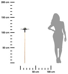 Zapichovacie napájadlo pre vtáky Globe, 116,5x26,5 cm, kov, čierna