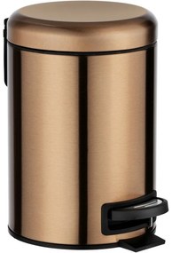 Wenko Pedálový odpadkový kôš Leman 3 l, medená, 3 l