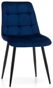 JAKS Jedálenská stolička Chic velvet modrá