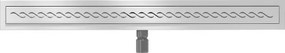 Mexen Flat nerezový sprchový žľab 90 cm vzor M18, 1023090-15