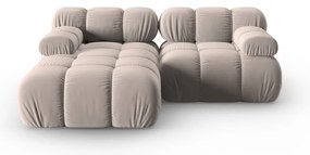 Svetlohnedá zamatová modulárna rohová pohovka (ľavý roh) Bellis – Micadoni