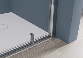 Cerano Ferri, krídlový sprchovací kút 100(dvere) x 90(stena) x 195 cm, 6mm číre sklo, chrómový profil, CER-CER-427465