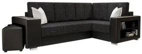 Rohová sedacia súprava Lush (čierna) (P). Akcia -20%. Vlastná spoľahlivá doprava až k Vám domov. 1062061