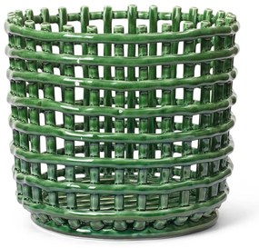 Ferm Living Keramický koš Emerald Green Large