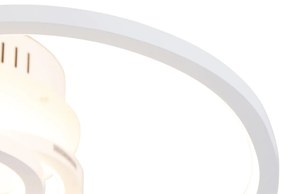 Stropné svietidlo biele 45 cm vrátane LED 3-stupňového stmievača - Rowin