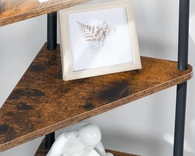 Rohový regál Vasagle Ebbi 30 cm hnědý/černý