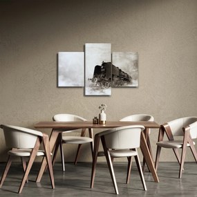 Obraz - Vlak v hmle (90x60 cm)