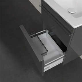 VILLEROY &amp; BOCH Venticello závesná skrinka pod umývadielko, 2 zásuvky, 466 x 425 x 590 mm, Glossy Grey, A92201FP