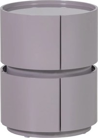 Svetlosivý lesklý nočný stolík Lunex – WOOOD