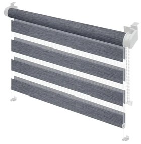Antracitová roleta deň a noc 42,5x150 cm Zebra Silvalin – Gardinia