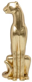 Figurine Sitting Leopard dekorácia zlatá 150cm
