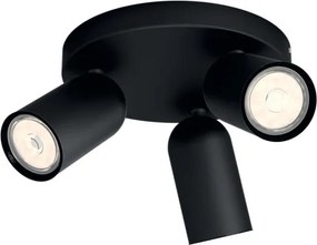 Philips - LED RGBW Stmievateľné bodové svietidlo PONGEE 3xGU10/4,8W/230V čierna +DO