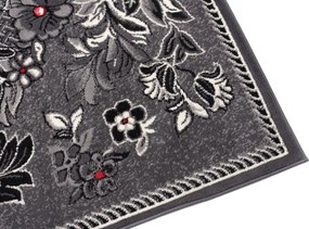 TA Koberec 7192B TMAVO SIVÁ LACNÁ PP CRM Rozmer: 100x400 cm