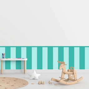 60x100cm Obdĺžnik - Tyrkysová farba - textilná nálepka na stenu Farba: Kombinácia, Veľkosť: 60 cm