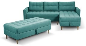 Furniture Sobczak Rohová sedacia súprava Pires s taburetom