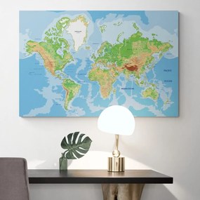 Obraz na korku klasická mapa sveta